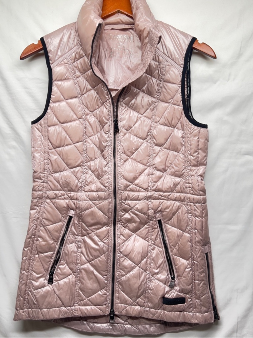 Calvin Klein Light Pink Quilted Sleeveless Vest